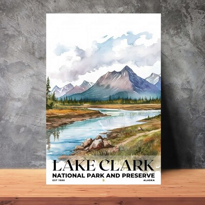 Lake Clark National Park and Preserve Poster, Travel Art, Office Poster, Home Decor | S4 - image2